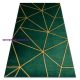 EMERALD szőnyeg 1013 glamour, elegáns geometriai üveg zöld / arany 200x290 cm