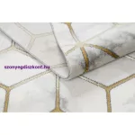 Kab. EMERALD szőnyeg 1014 glamour, elegáns kocka krém / arany 200x290 cm