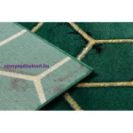 Kab. EMERALD szőnyeg 1014 glamour, elegáns kocka üveg zöld / arany 200x290 cm