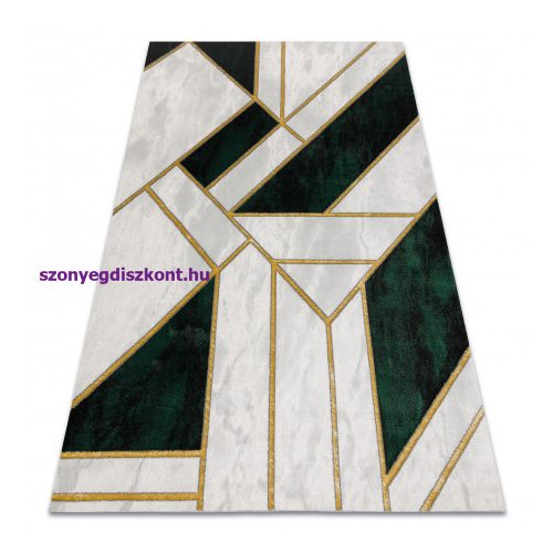 EMERALD szőnyeg 1015 glamour, elegáns márvány, geometriai üveg zöld / arany 200x290 cm