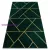 Kab. EMERALD szőnyeg 1012 glamour, elegáns geometriai, márvány üveg zöld / arany 200x290 cm