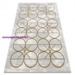 Kab. EMERALD szőnyeg 1010 glamour, elegáns körökben krém / arany 200x290 cm