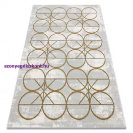   Kab. EMERALD szőnyeg 1010 glamour, elegáns körökben krém / arany 200x290 cm