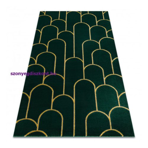 EMERALD szőnyeg 1021 glamour, elegáns art deco, üveg zöld / arany 200x290 cm