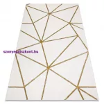 Kab. EMERALD szőnyeg 1013 glamour, elegáns geometriai krém / arany 180x270 cm