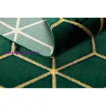 Kab. EMERALD szőnyeg 1014 glamour, elegáns kocka üveg zöld / arany 180x270 cm