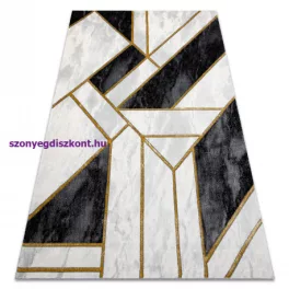   Kab. EMERALD szőnyeg 1015 glamour, elegáns márvány, geometriai fekete / arany 180x270 cm