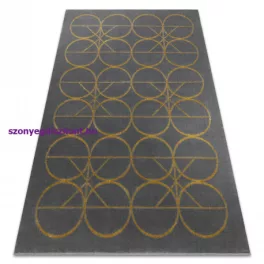   Kab. EMERALD szőnyeg 1010 glamour, elegáns körökben szürke / arany 180x270 cm