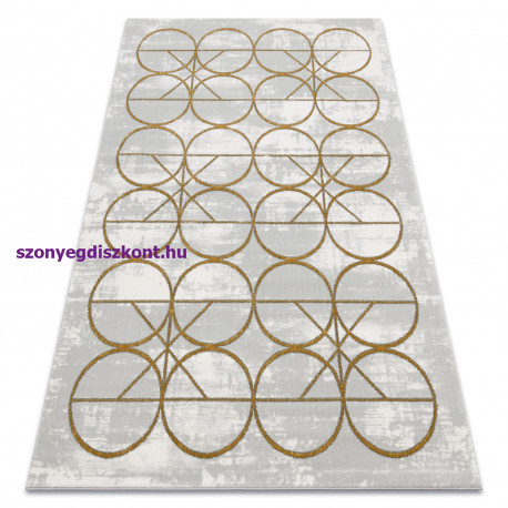 EMERALD szőnyeg 1010 glamour, elegáns körökben krém / arany 180x270 cm