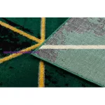Kab. EMERALD szőnyeg 1020 glamour, elegáns márvány, háromszögek üveg zöld / arany 180x270 cm