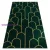 Kab. EMERALD szőnyeg 1021 glamour, elegáns art deco, üveg zöld / arany 180x270 cm