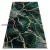 Kab. EMERALD szőnyeg 1018 glamour, elegáns márvány üveg zöld / arany 160x220 cm