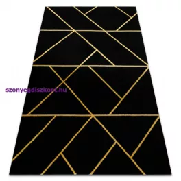   Kab. EMERALD szőnyeg 1012 glamour, elegáns geometriai fekete / arany 160x220 cm