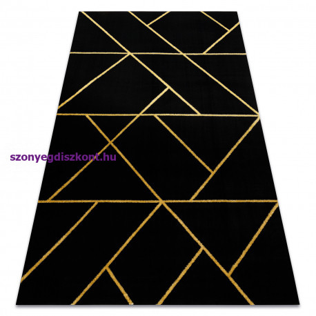 EMERALD szőnyeg 1012 glamour, elegáns geometriai fekete / arany 160x220 cm