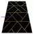 Kab. EMERALD szőnyeg 1012 glamour, elegáns geometriai fekete / arany 160x220 cm