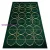 Kab. EMERALD szőnyeg 1010 glamour, elegáns körökben üveg zöld / arany 160x220 cm