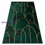 Kab. EMERALD szőnyeg 1016 glamour, elegáns art deco, márvány üveg zöld / arany 160x220 cm