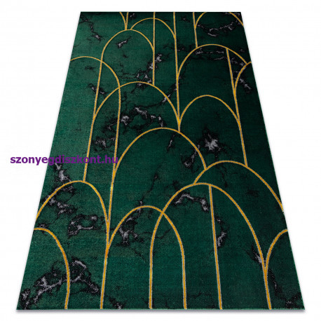 EMERALD szőnyeg 1016 glamour, elegáns art deco, márvány üveg zöld / arany 160x220 cm