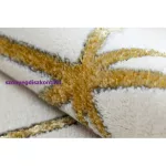 Kab. EMERALD szőnyeg 1013 glamour, elegáns geometriai krém / arany 140x190 cm