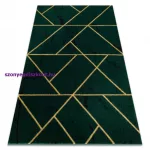 Kab. EMERALD szőnyeg 1012 glamour, elegáns geometriai, márvány üveg zöld / arany 140x190 cm