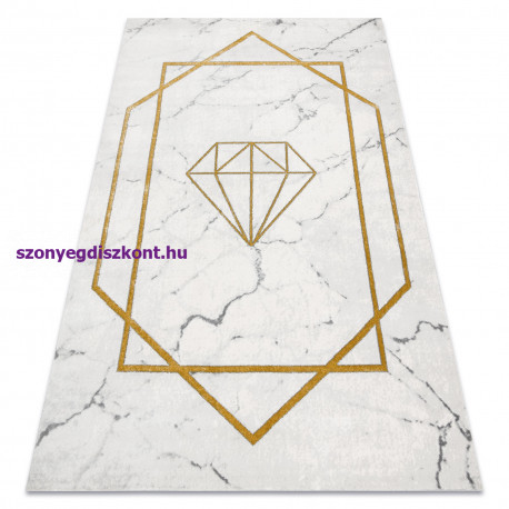 EMERALD szőnyeg 1019 glamour, elegáns gyémánt, márvány krém / arany 140x190 cm