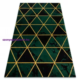   Kab. EMERALD szőnyeg 1020 glamour, elegáns márvány, háromszögek üveg zöld / arany 140x190 cm