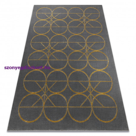 EMERALD szőnyeg 1010 glamour, elegáns körökben szürke / arany 120x170 cm