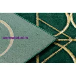 Kab. EMERALD szőnyeg 1010 glamour, elegáns körökben üveg zöld / arany 120x170 cm