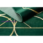 Kab. EMERALD szőnyeg 1010 glamour, elegáns körökben üveg zöld / arany 120x170 cm