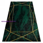 Kab. EMERALD szőnyeg 1022 glamour, elegáns geometriai, márvány üveg zöld / arany 80x150 cm