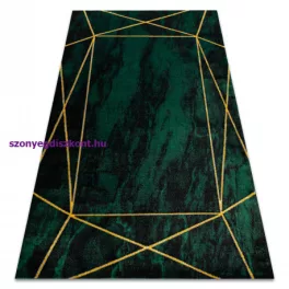   Kab. EMERALD szőnyeg 1022 glamour, elegáns geometriai, márvány üveg zöld / arany 80x150 cm