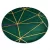 Kab. EMERALD szőnyeg 1013 kör - glamour, elegáns geometriai üveg zöld / arany kör 200 cm