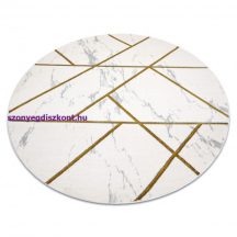  EMERALD szőnyeg 1012 kör - glamour, elegáns márvány, geometriai krém / arany kör 160 cm