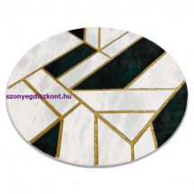   EMERALD szőnyeg 1015 kör - glamour, elegáns márvány, geometriai üveg zöld / arany kör 200 cm