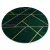 Kab. EMERALD szőnyeg 1012 kör - glamour, elegáns márvány, geometriai üveg zöld / arany kör 200 cm