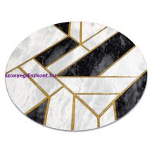   EMERALD szőnyeg 1015 kör - glamour, elegáns márvány, geometriai fekete / arany kör 160 cm