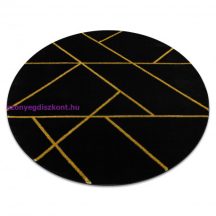   EMERALD szőnyeg 1012 kör - glamour, elegáns márvány, geometriai fekete / arany kör 160 cm