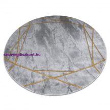   EMERALD szőnyeg 1022 kör - glamour, elegáns márvány, geometriai szürke / arany kör 160 cm
