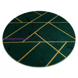   Kab. EMERALD szőnyeg 1012 kör - glamour, elegáns márvány, geometriai üveg zöld / arany kör 160 cm