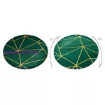 Kab. EMERALD szőnyeg 1013 kör - glamour, elegáns geometriai üveg zöld / arany kör 160 cm