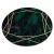 Kab. EMERALD szőnyeg 1022 kör - glamour, elegáns márvány, geometriai üveg zöld / arany kerék 200 cm