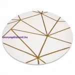 Kab. EMERALD szőnyeg 1013 kör - glamour, elegáns geometriai krém / arany kör 120 cm
