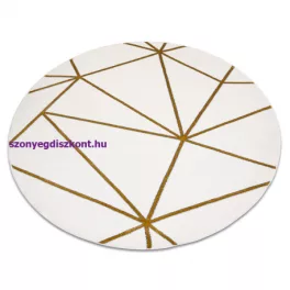   Kab. EMERALD szőnyeg 1013 kör - glamour, elegáns geometriai krém / arany kör 120 cm