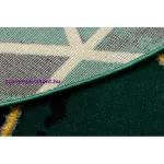 Kab. EMERALD szőnyeg 1020 kör - glamour, elegáns márvány, háromszögek üveg zöld / arany kör 120 cm