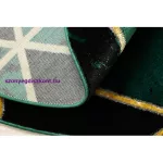 Kab. EMERALD szőnyeg 1020 kör - glamour, elegáns márvány, háromszögek üveg zöld / arany kör 120 cm