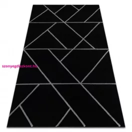   Kab. EMERALD szőnyeg 7543 glamour, elegáns geometriai fekete / ezüst  140x190 cm