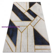   Kizárólagos EMERALD szőnyeg 1015 glamour, elegáns márvány, geometriai sötétkék / arany 180x270 cm