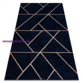   Kab. EMERALD szőnyeg 1012 glamour, elegáns geometriai sötétkék / arany 200x290 cm