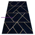 Kab. EMERALD szőnyeg 1012 glamour, elegáns geometriai sötétkék / arany 180x270 cm