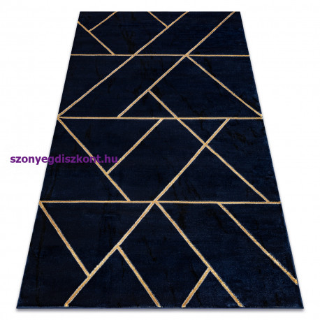 Kizárólagos EMERALD szőnyeg 1012 glamour, elegáns geometriai sötétkék / arany 160x220 cm